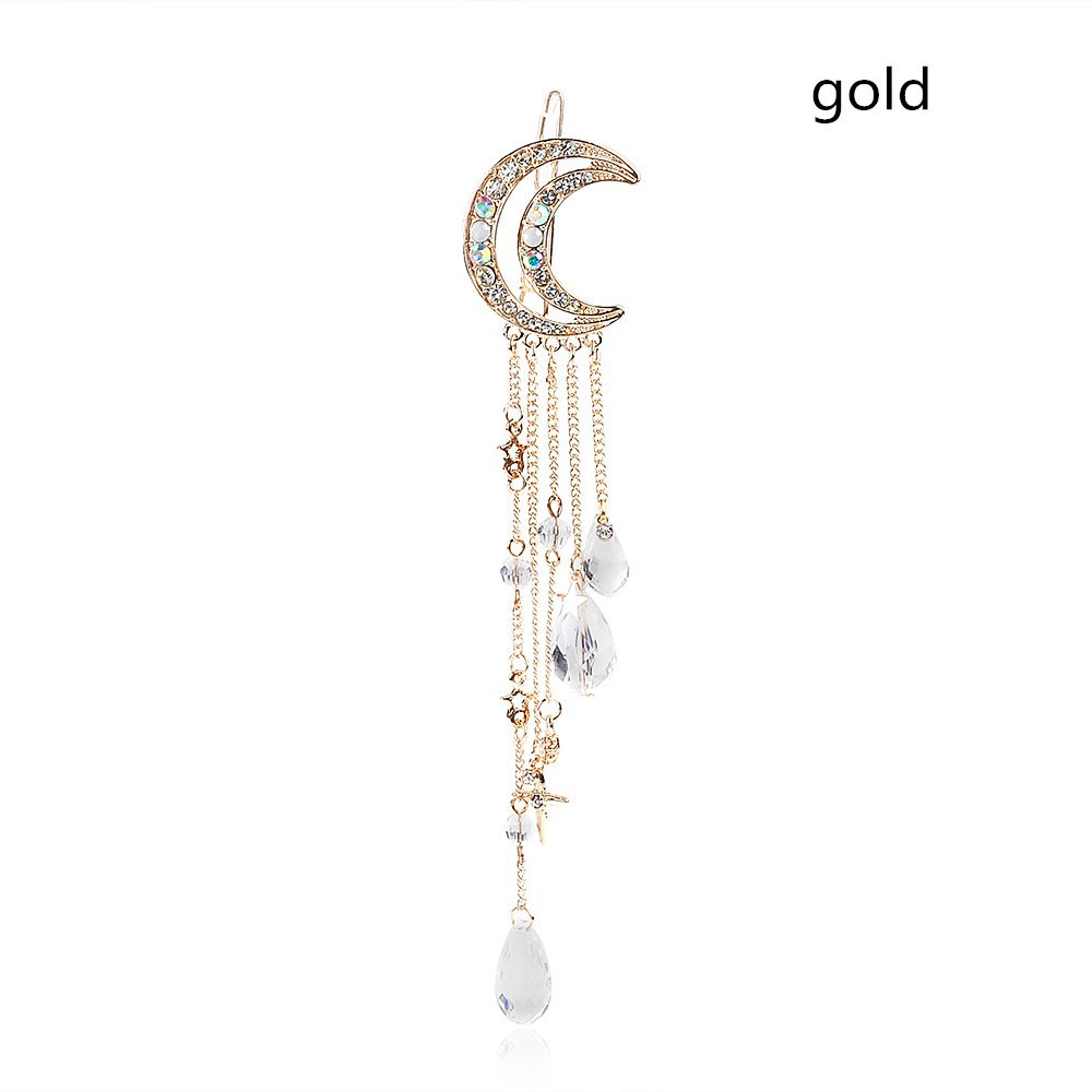 Kẹp kim loại đính đá đầy cá tính