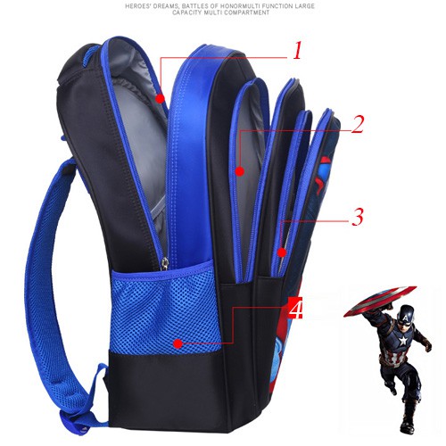 Balo trẻ em Superman 3D, cặp sách cho bé yêu BL22