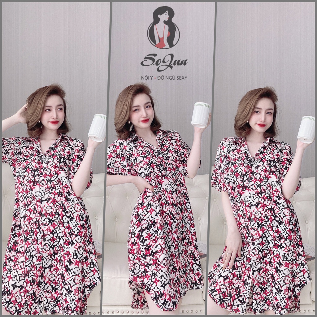 Áo Sơ Mi Ngủ Mango SOJUN Đồ Ngủ sexy &lt; 65kg