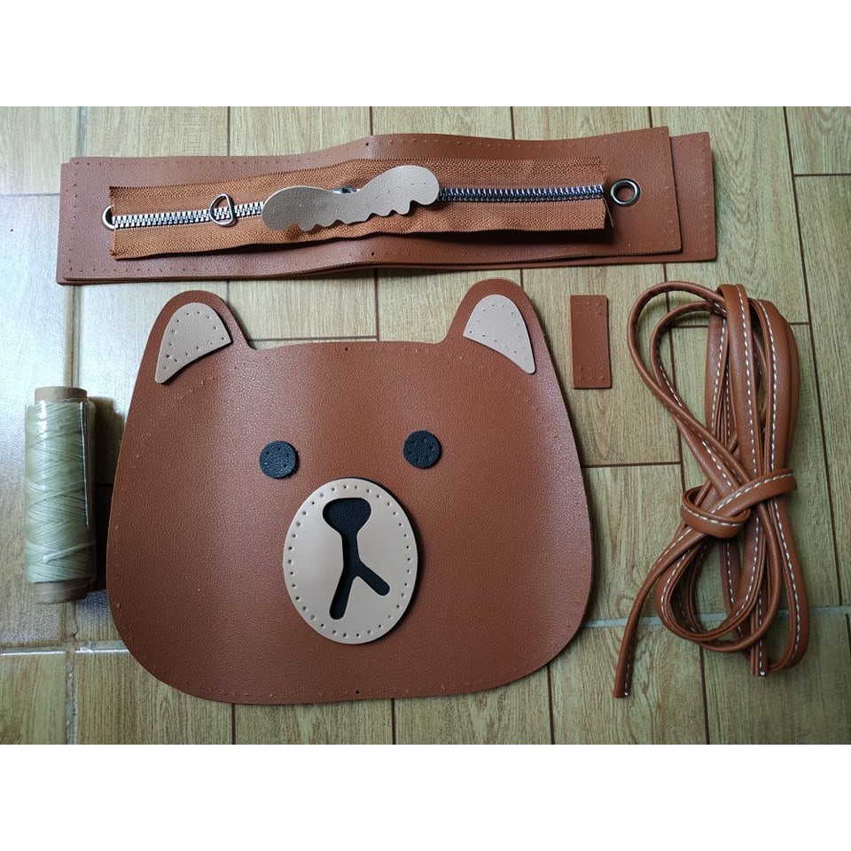 Túi tự làm nguyên liệu làm túi handmade Balo Gấu có video hướng dẫn Kawaii_Handmade
