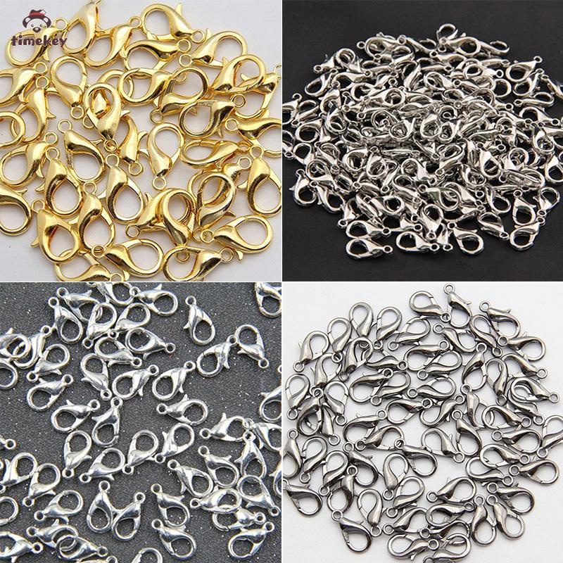 Bộ 50 Móc Cài Tôm Hùm Phù Hợp Cho Vòng Cổ / Vòng Tay Diy 10mm - 16mm