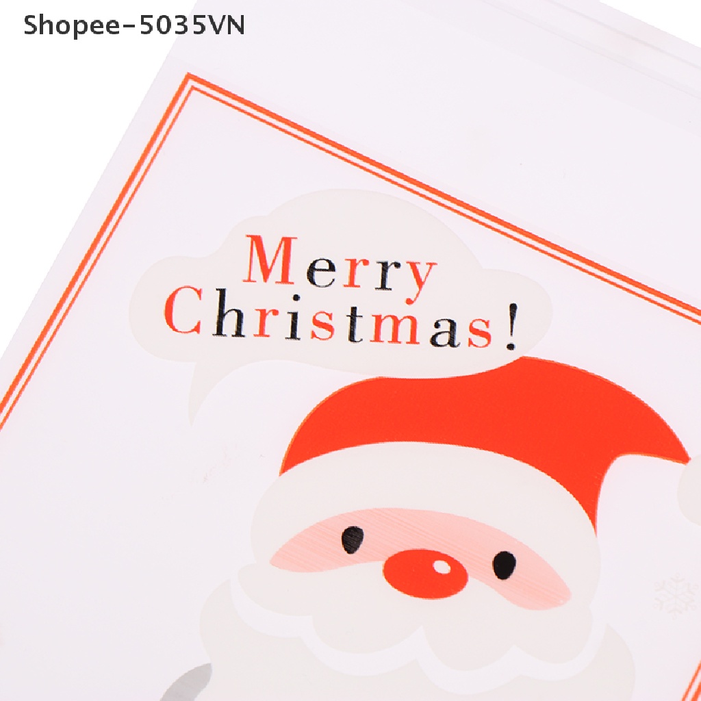 Bộ 100 Túi Đựng Kẹo Trong Suốt Dùng Trang Trí Giáng Sinh