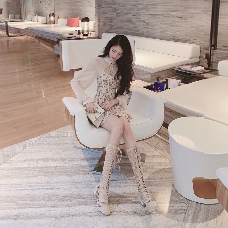 (Sẵn)Váy/đầm Retro khoét ngực phối tay voan (Ảnh thật) | BigBuy360 - bigbuy360.vn