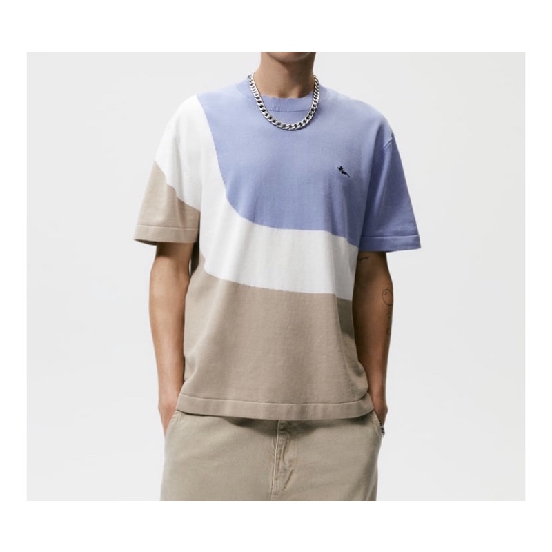 Áo phông Zara authentic KNIT COLOUR BLOCK size M