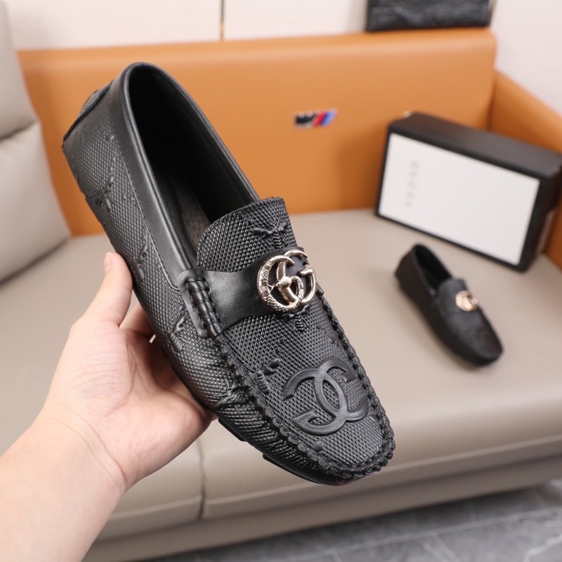 Giày lười da nam Gucci GC da thật cao cấp dập vân nổi