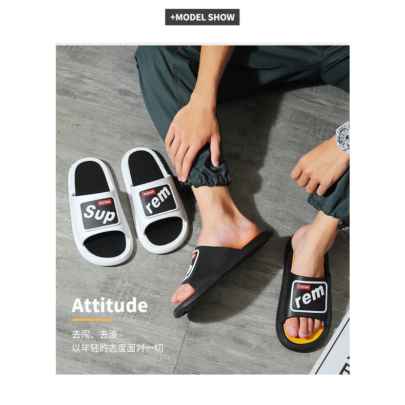 Dép mang trong nhà nam nữ Suprem thời trang ulzzang Hàn Quốc đi cực êm mềm chân chống trơn trượt tốt TH-90