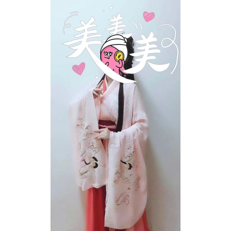 (CÓ SẴN) Hán phục Đào Hoa Ký thắt eo remake kèm yếm | BigBuy360 - bigbuy360.vn