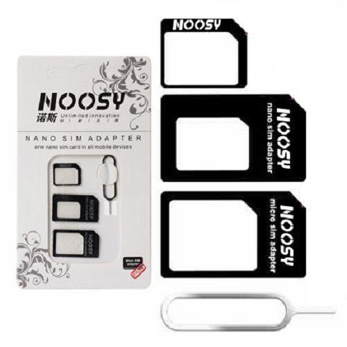 Bộ chuyển đổi SIM Noosy MicroSIM NanoSIM Adapter (Vỉ 3c=19k)