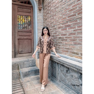 Set Bộ Lụa Hoa Hồng Cao Cấp