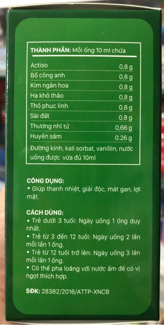 Siro thanh nhiệt tiêu độc Ích Nhi - 10ml