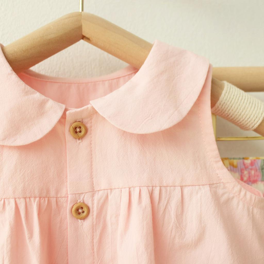 Quần áo trẻ em, Bộ đồ 3 lỗ cổ sen quần hoa chất liệu thô cotton 100% hàn quốc mềm mát thấm hút mồ hôi tốt cho bé