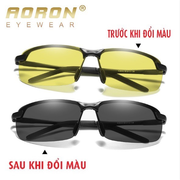 Kính phân cực đi ngày đêm đổi màu AORON A3043 - Kính Mắt Kingshop Bảo Hành 1 Năm