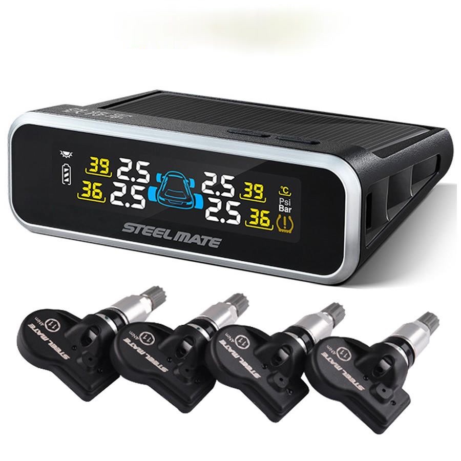 Cảm biến áp suất lốp van trong Steel Mate T606  - Kết Nối Không Dây - Màn Hình Hiển Thị Thông Số Lốp - BH 12 Tháng