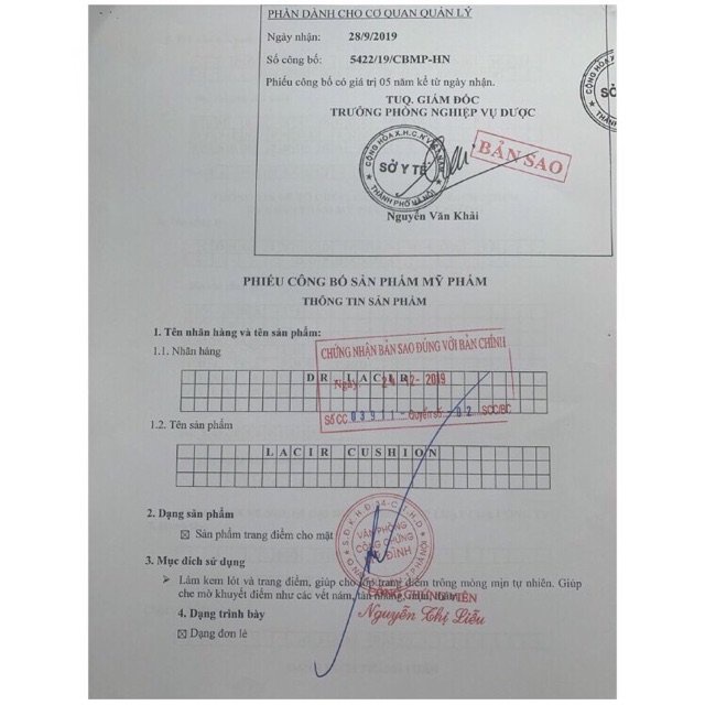 Phấn La'luxxy Cushion Dr.lacir Bền màu và không gây bí , lâu trôi ,giúp da căng bóng SimShop102