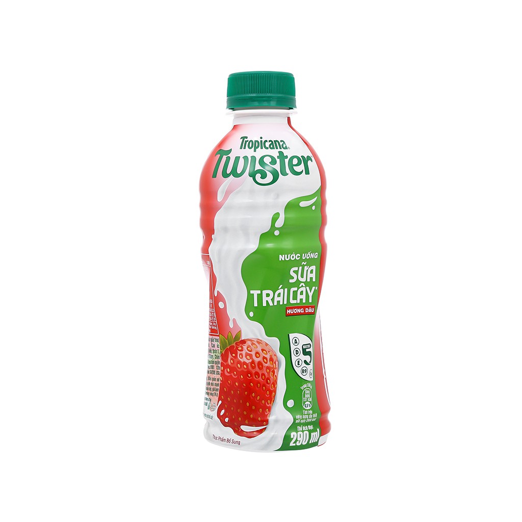 6 chai sữa trái cây Twister hương dâu 290ml