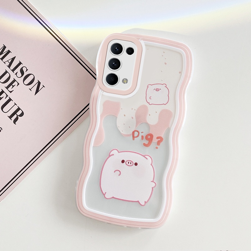 Ốp lưng OPPO Reno 5 Ốp lưng OPPO Reno5 5G silicon trong suốt Màu trong suốt Hình sóng chống sốc dễ thương OPPO Reno 5 5G