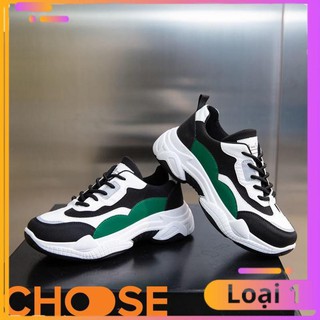 [Bản Mới Nhất] Giày Sneaker Nữ Choose Thể Thao Đế Độn 5cm Họa Tiết Phản Quang Phối Màu Đen Xanh Rêu Đẹp Mắt G29K9