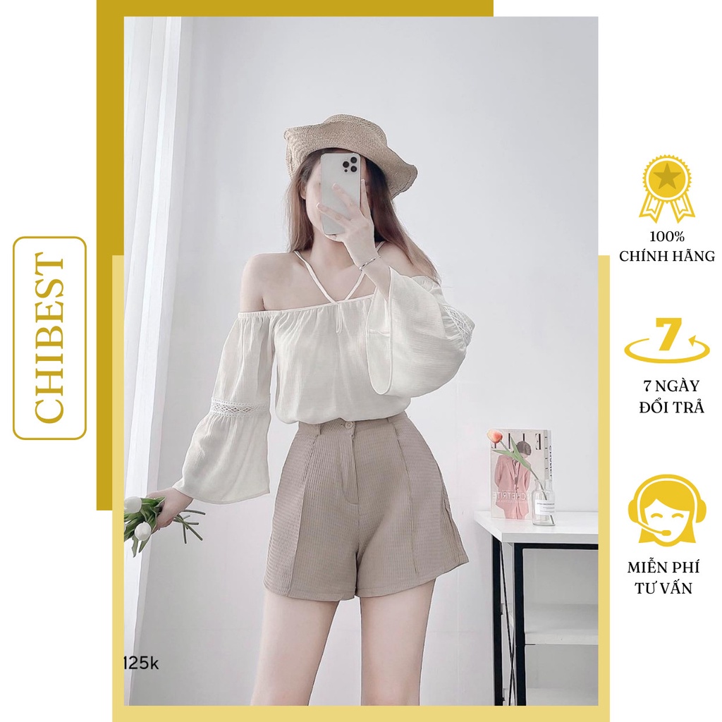 Áo babydoll nữ bánh bèo rớt vai tay ren nữ tính thời trang CHIBETS AAB47