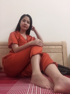 Bộ lụa satin viền beo