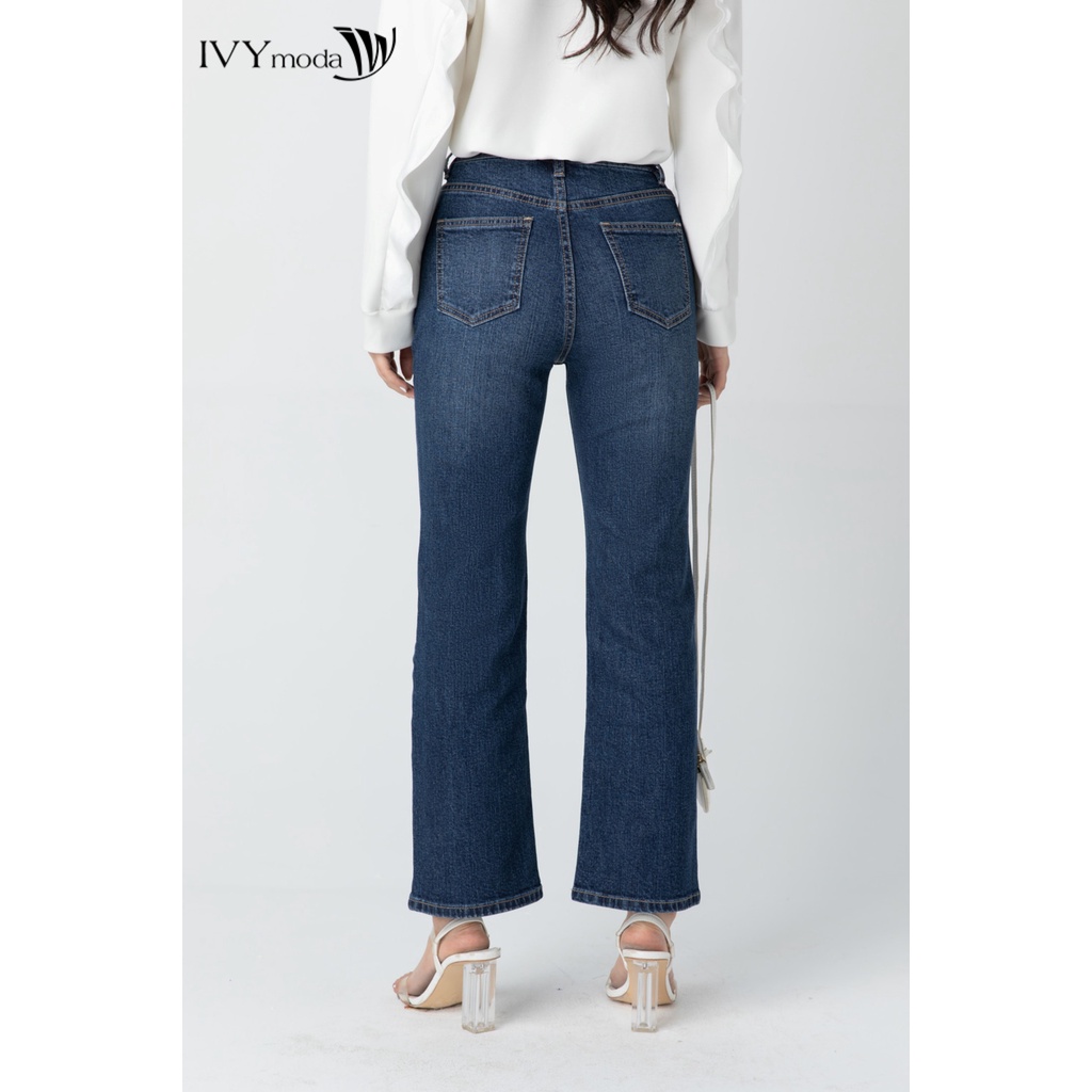 Quần jeans ống loe nữ ÌVY moda MS 25B8043