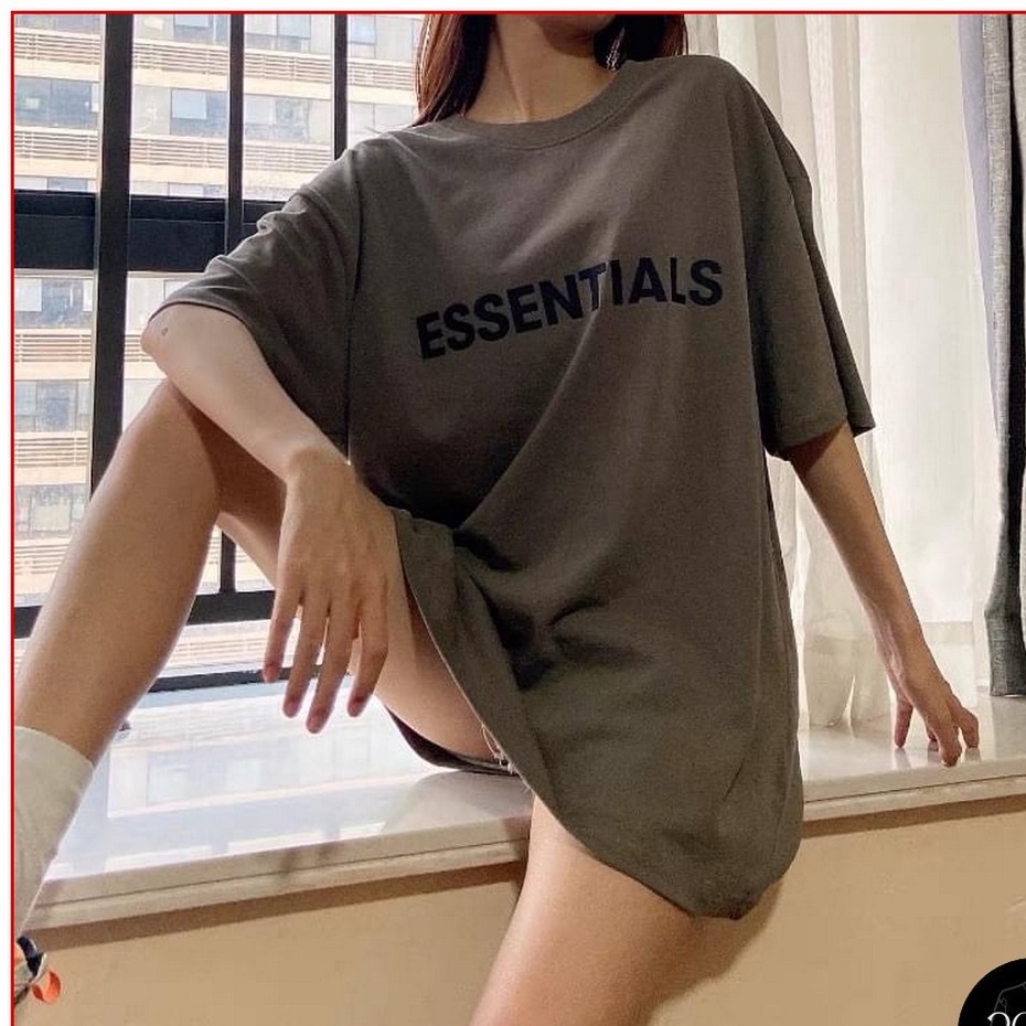 Áo phông rộng Basic Essentials - Áo phông rộng nữ chất vải Cotton mát mịn thấm hút mồ hôi - Áo thun nữ trơn cao cấp | BigBuy360 - bigbuy360.vn