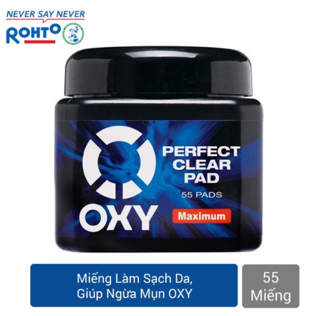 (Date 2025) OXY Perfect Clear Pad - Miếng Pad làm sạch da 55 miếng
