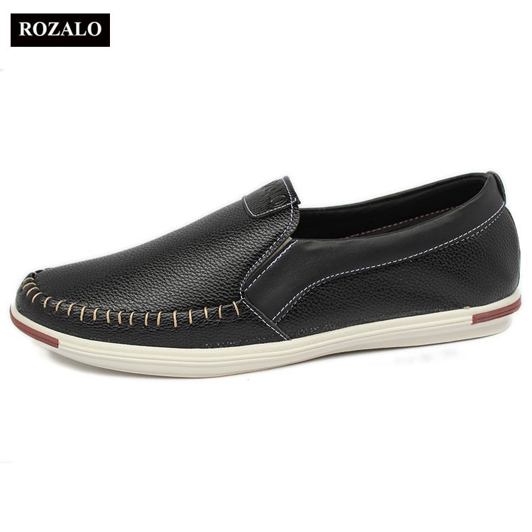 Giày lười da khâu siêu bền thời trang nam Rozalo R5732