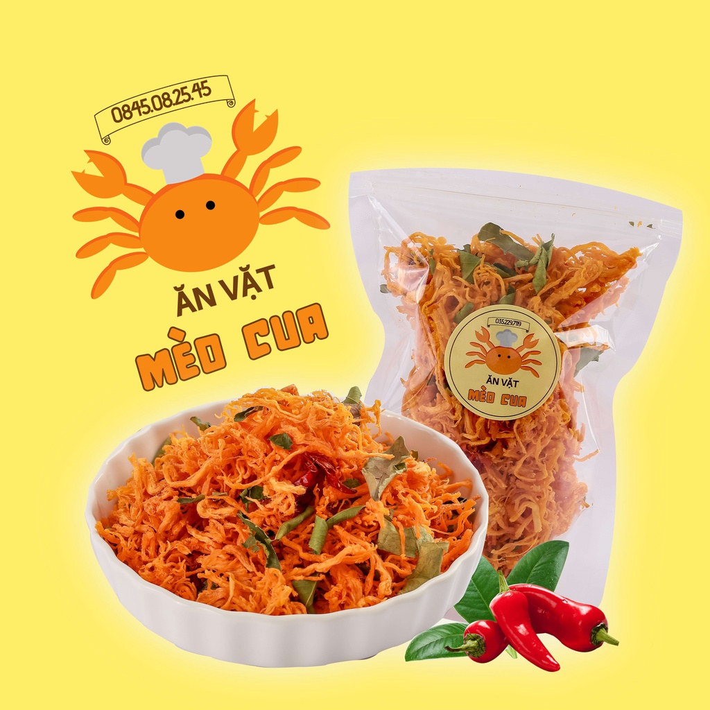 Khô Gà Xé Cay 02 Vị: Khô Gà Lá Chanh, Khô Gà Bơ Tỏi - Ăn Vặt Mèo Cua | BigBuy360 - bigbuy360.vn