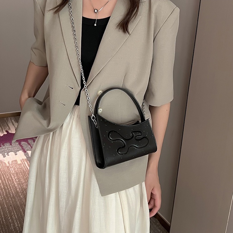 IELGY Túi Đeo Vai Họa Tiết Chấm Bi Phối Dây Xích Thời Trang Cho Nữ