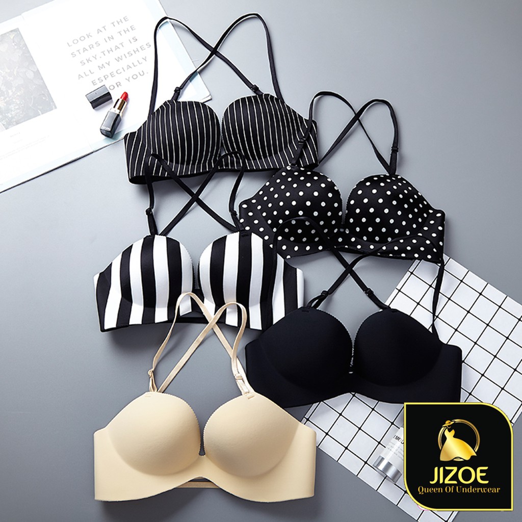 Áo ngực nữ su đúc không gọng mút dày nâng ngực tạo khe cao cấp JIZOE ALT36