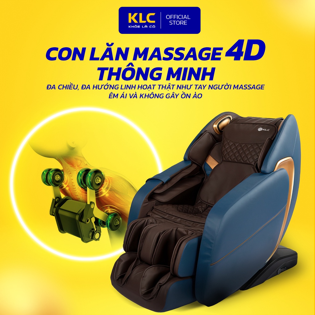 Ghế massage toàn thân KLC K68 công nghệ nhiệt hồng ngoại, massage nam châm