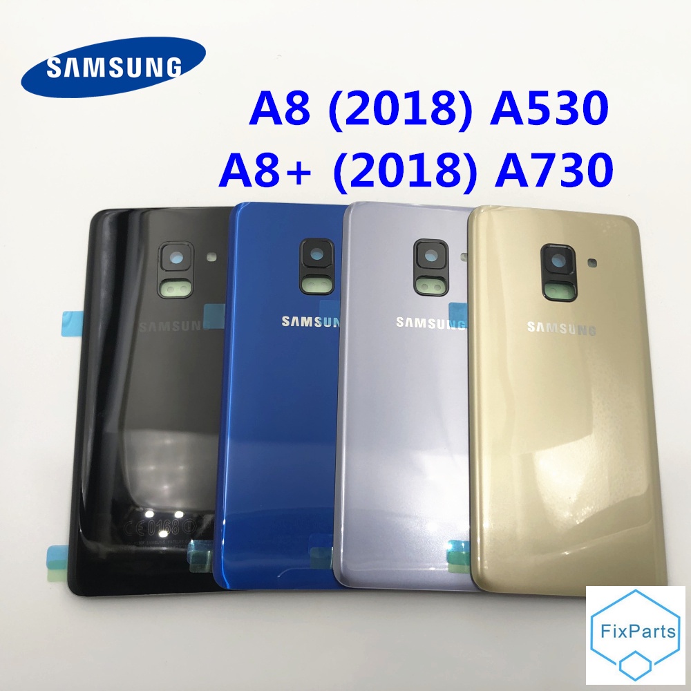Ốp Điện Thoại Mặt Kính Viền Giữa Cho Samsung Galaxy A8 2018 SM-A530F/DS A8 Plus A730 A530 A730F