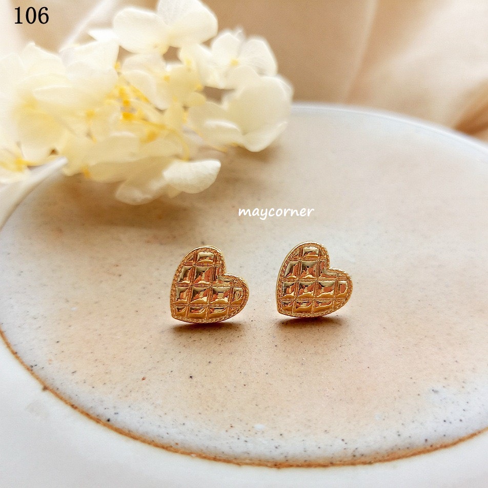 Khuyên tai cao cấp mạ bạc 925 đính ngọc