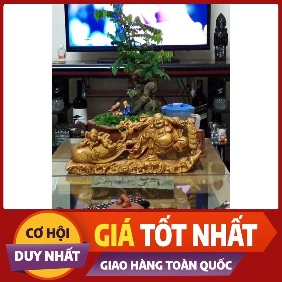 ((GIÁ GỐC )) Tượng Phật Di Lặc Gỗ Bá.ch Xanh Để Trên OTO Bàn Làm Việc-TẶNG 1 VÒNG ĐEO TAY