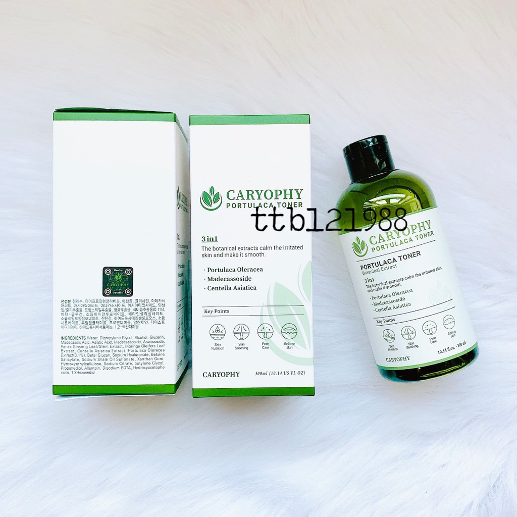 Nước Cân Bằng Làm Dịu Da Caryophy Portulaca Toner - 300ml | BigBuy360 - bigbuy360.vn