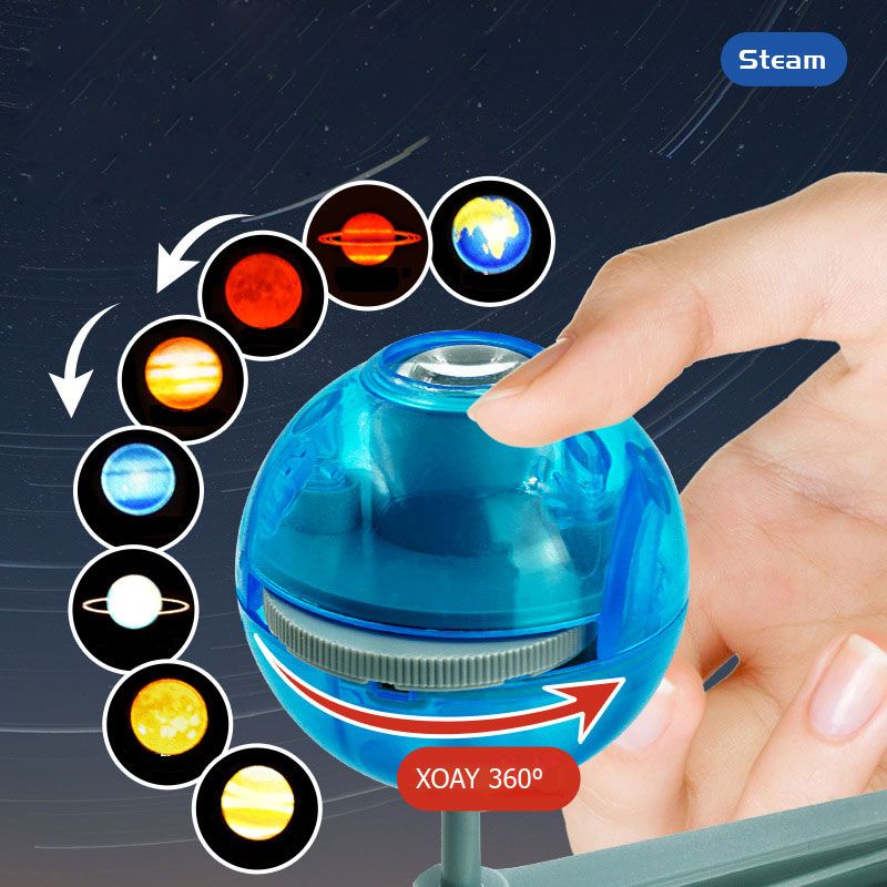 BỘ LẮP RÁP HỆ MẶT TRỜI XOAY CÓ ĐÈN CHIẾU HÌNH  ĐỒ CHƠI CHO BÉ