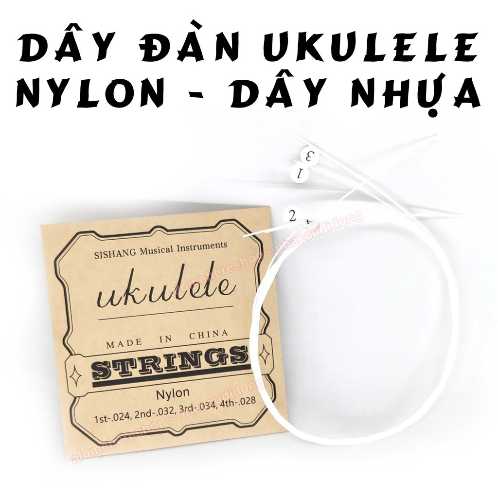 Bộ dây đàn cho ukulele bốn dây loại nilon cơ bản