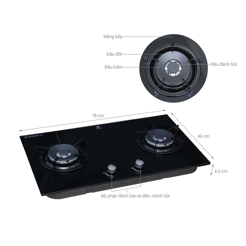 Bếp Gas Âm Electrolux EGG7627EK