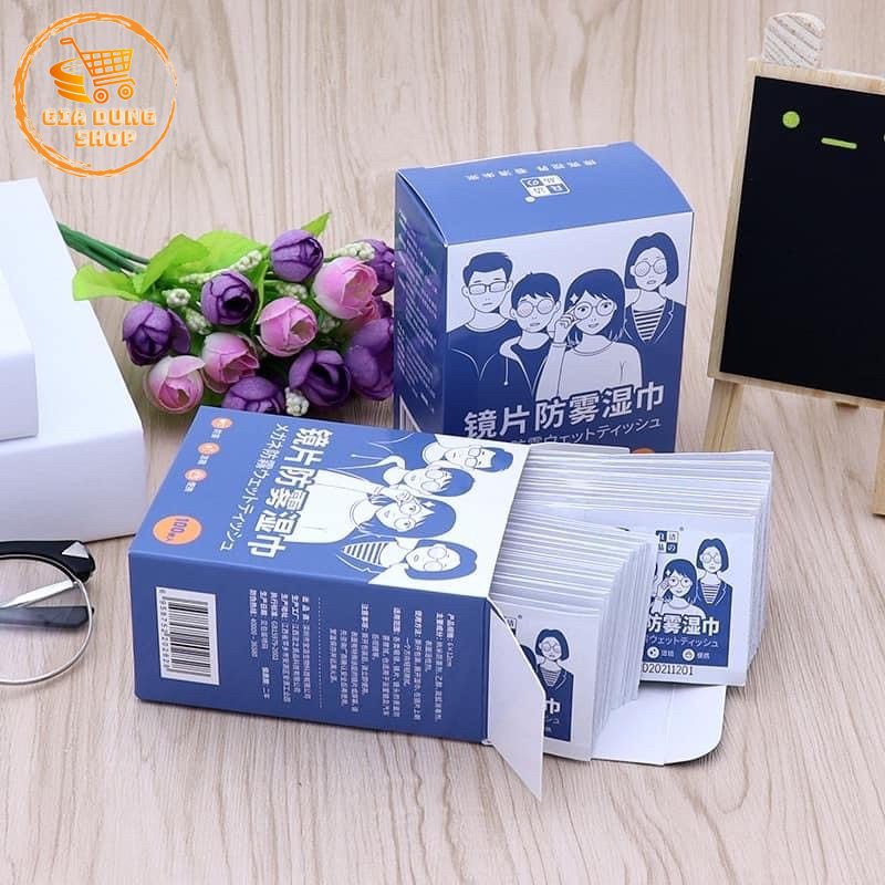 Khăn Giấy Lau Kính Nano Chống Hơi Nước, Mờ Sương, Vân Tay, Bụi Bám (Hộp 100 Miếng)