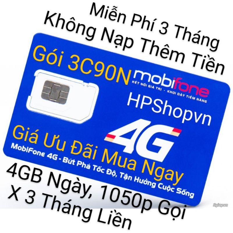 SIM 4G MOBIFONE 3C90N 4GB NGÀY 1050 PHÚT GỌI MIỄN PHÍ 3 THÁNG