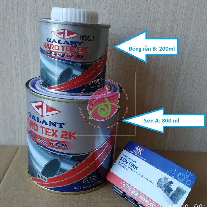 SƠN SẮT MẠ KẼM GALANT HARD TEX 2K MÀU xanh ngọc 418 (1KG/BỘ)