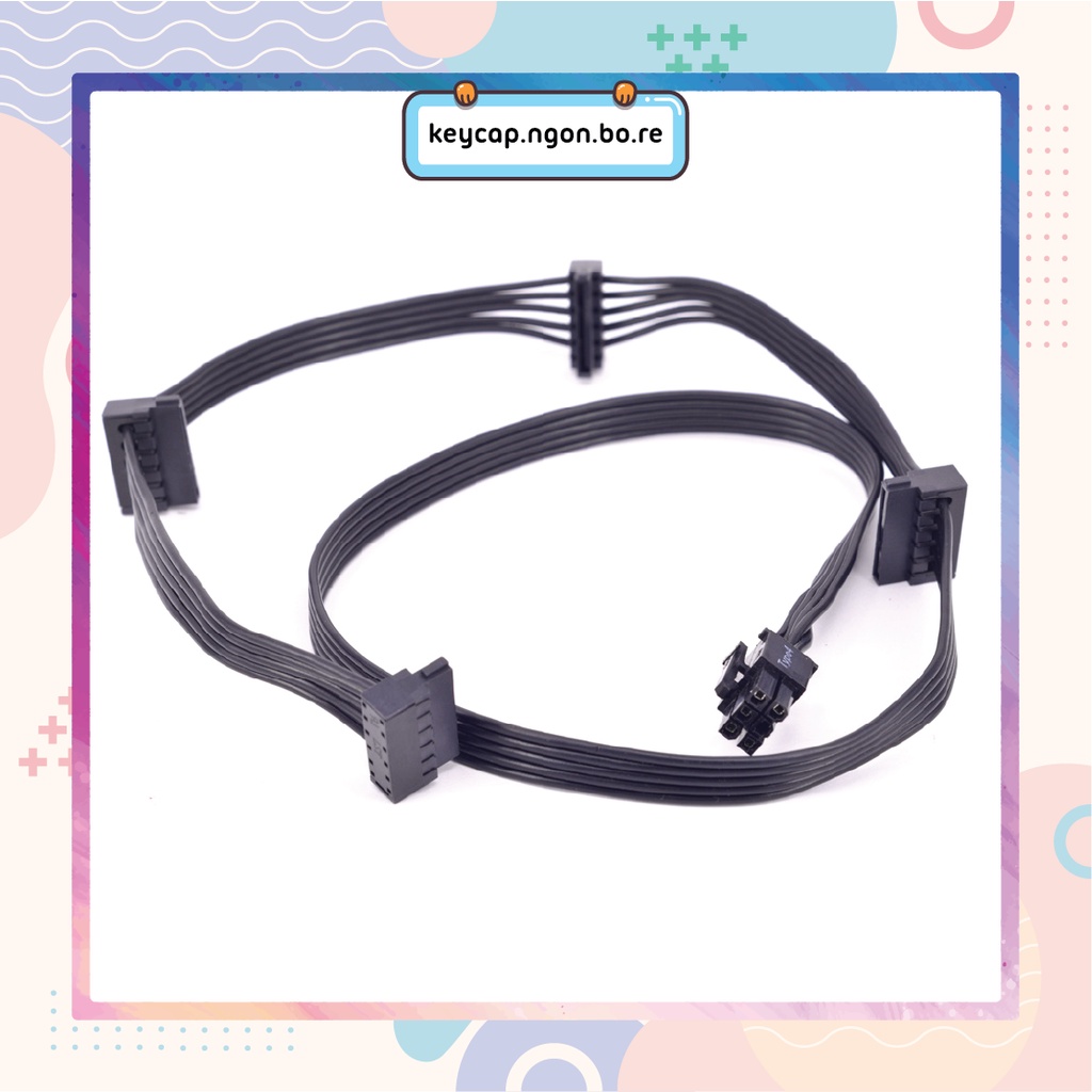 Dây cáp nguồn SATA Corsair PCIe 6 pin sang 3 đầu SATA