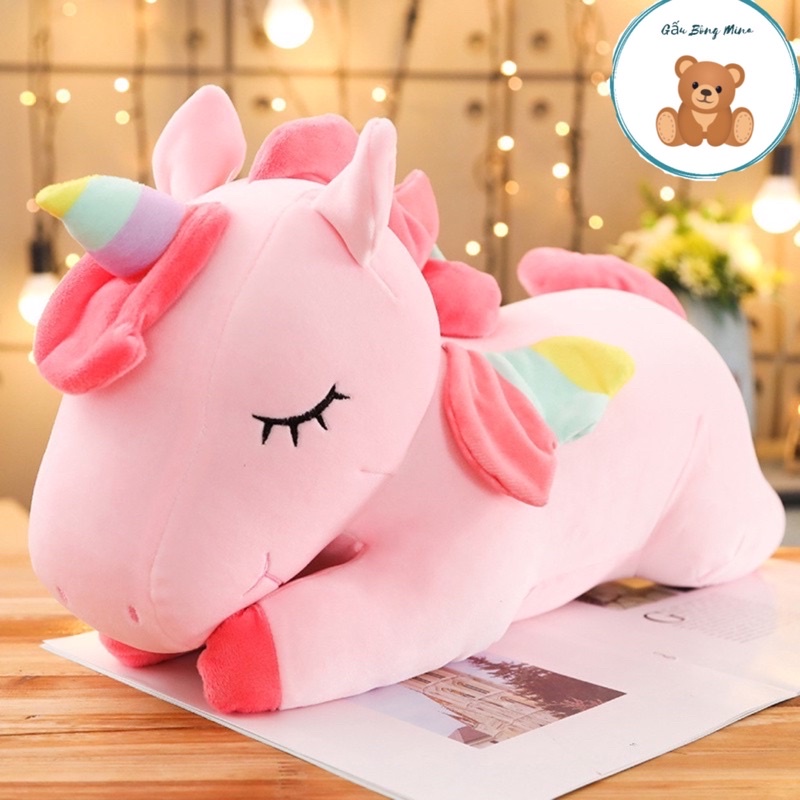 Gấu Bông Ngựa Unicorn Nằm Cao Cấp - Gấu Bông Kỳ Lân- Gấu Bông Mina