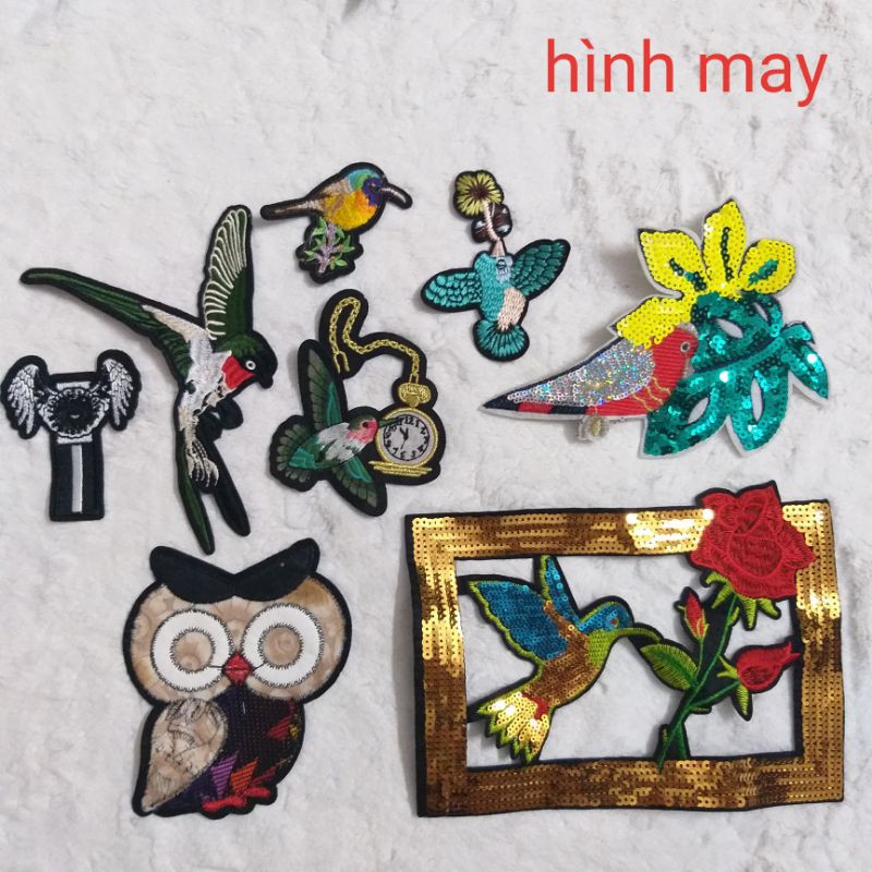 Hình may và hình ủi trang trí.