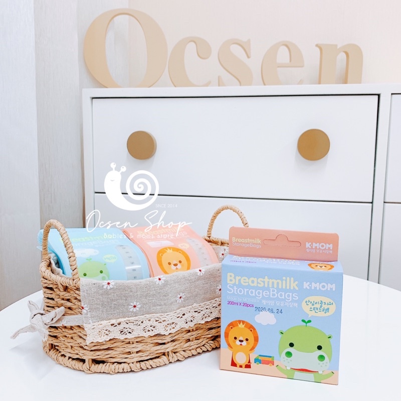 Túi Trữ Sữa K-Mom Hàn Quốc khóa zip 2 lần nhựa nguyên sinh không chứa BPA