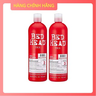 [CHÍNH HÃNG] Bộ Dầu gội + xả Tigi Bed Head phục hồi 3 cấp độ 750ml