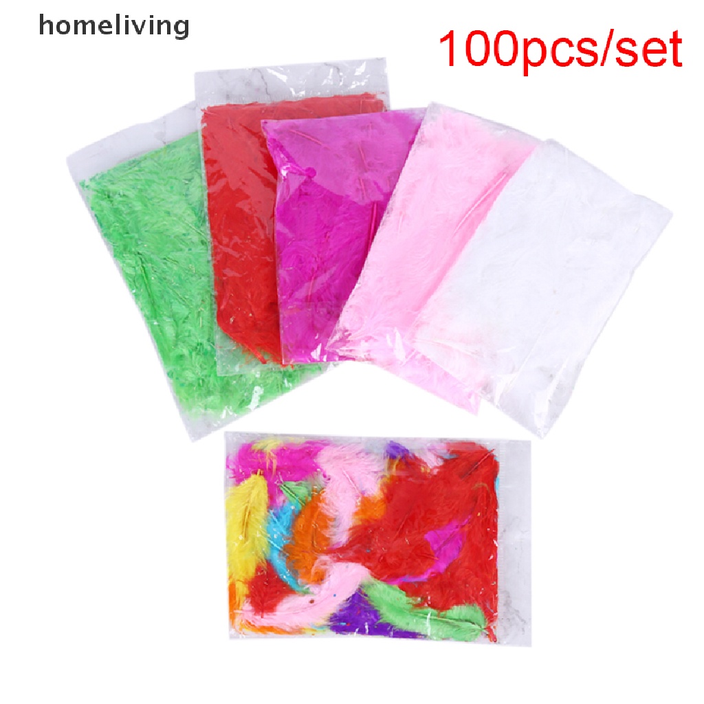 Set 100 Lông Vũ Nhiều Màu Sắc Dùng Trang Trí Tiệc Cưới