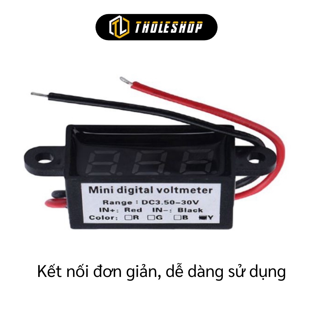 [SGD] Vôn Kế - Máy Đo Vôn Kế DC 3.5-30V Màn Hình Led Kỹ Thuật Số, Chống Thấm Nước 6361