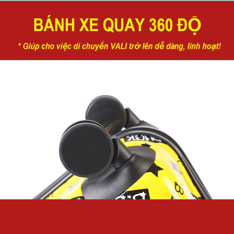 Vali kéo con Vịt chính hãng B.Duck cho bé trai, bé gái size 20 inch 24 inch