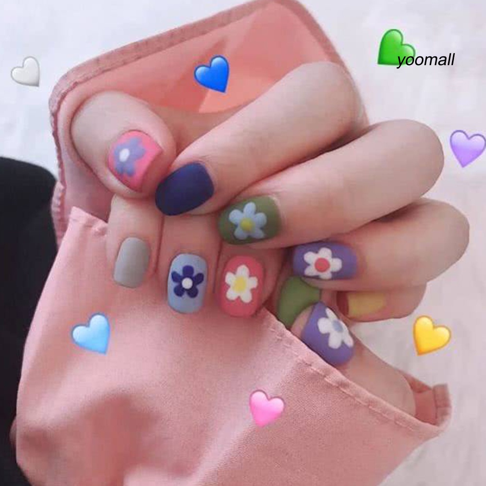 [Hàng mới về] Miếng dán móng chống thấm nước tự làm móng nghệ thuật hình chiếc lá / quả bơ / xương rồng